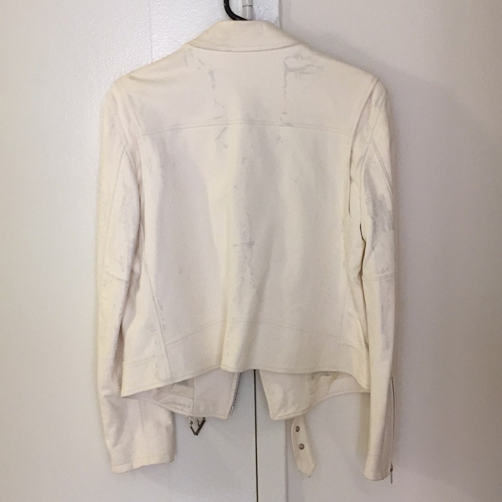 Theory white genuine leather jacket - Picture 2 of 4